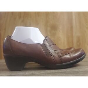 Clarks Partridge Leather Loafer Shoes Women's Size 9.5 Brown